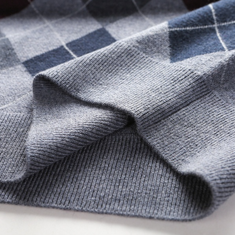 Gentlemen's Spencer with Stylish Argyle Pattern - Felix