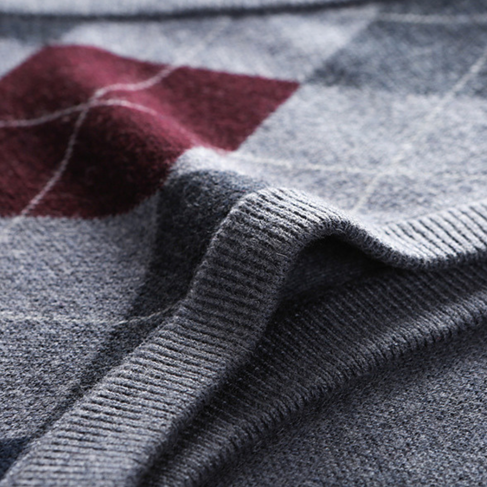 Gentlemen's Spencer with Stylish Argyle Pattern - Felix