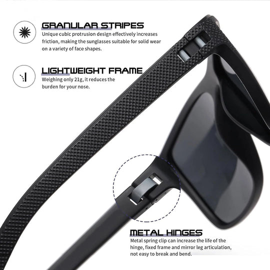 Unisex Polarized Sunglasses Set – 3 Pairs, UV400 Protection & Mirrored Lenses