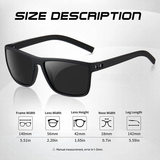 Unisex Polarized Sunglasses Set – 3 Pairs, UV400 Protection & Mirrored Lenses