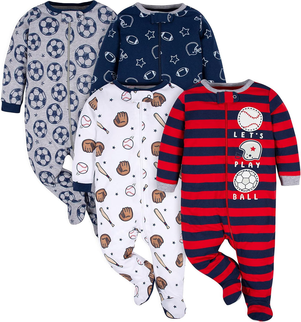 Gerber Baby Boys' Footed Sleep & Play Pajamas - Cozy, Soft, and Durable Sleepwear