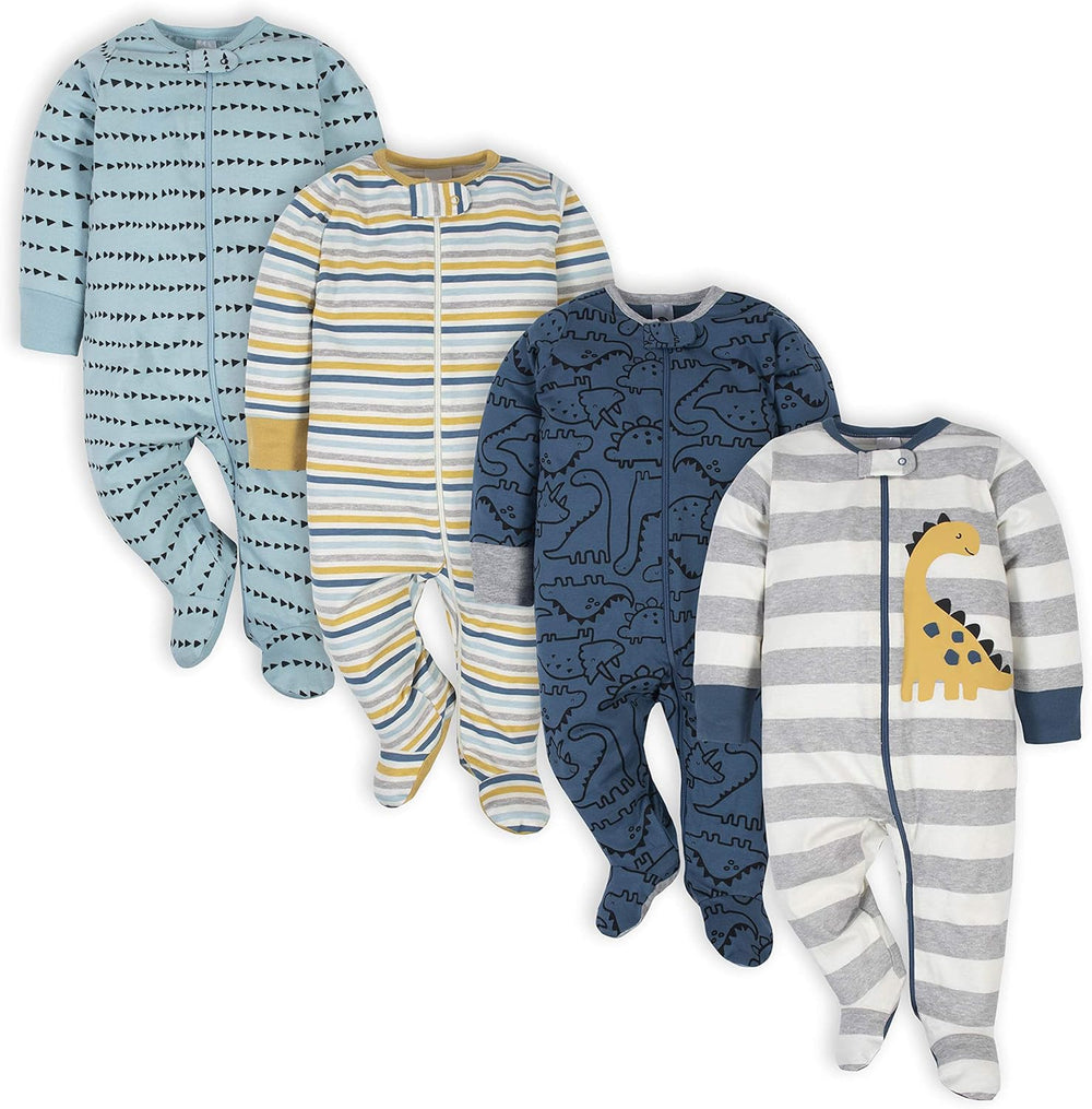 Gerber Baby Boys' Footed Sleep & Play Pajamas - Cozy, Soft, and Durable Sleepwear