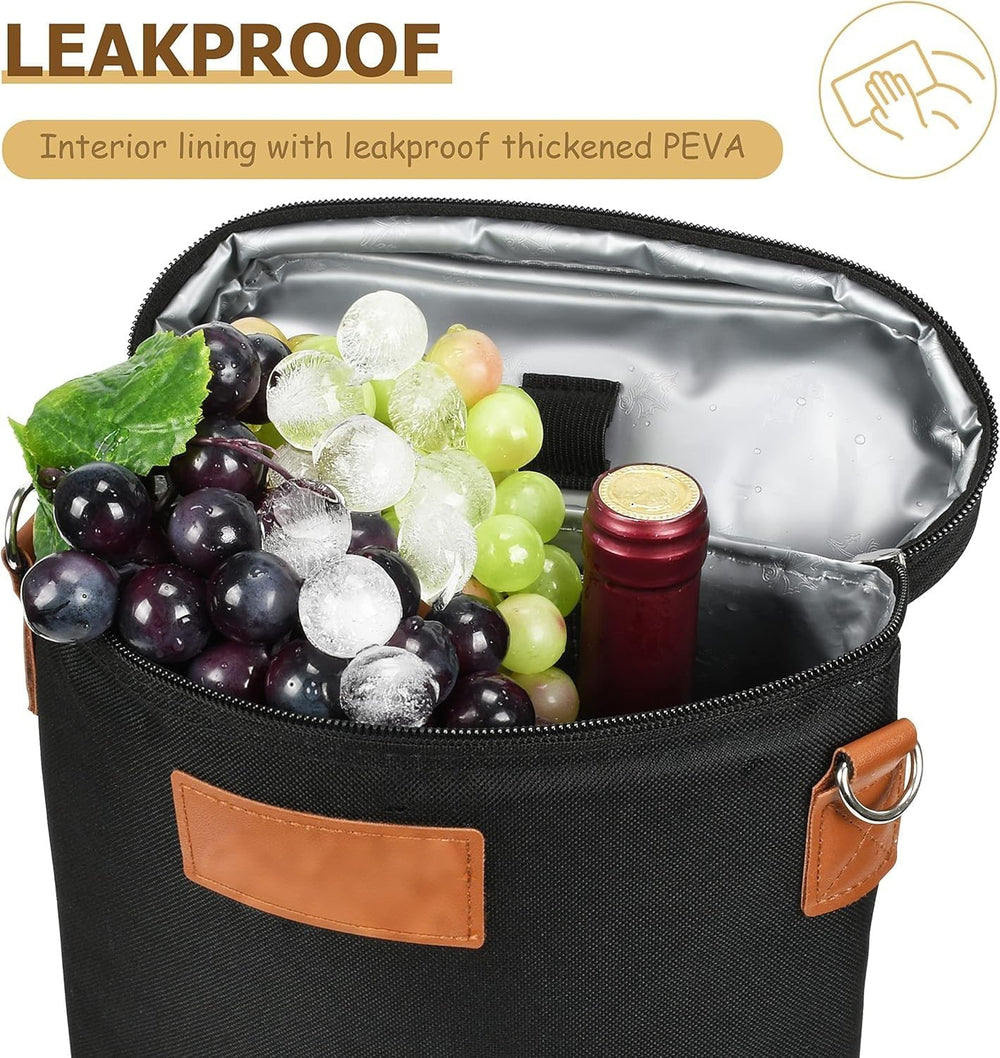 ChillMate Insulated Dual Wine Bottle Carrier Bag - Buy 1 Get 1 FREE - Perfect for Picnics & Events