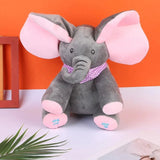 Interactive Elephant Baby Toy – Moving Ears, Music & Peek-a-Boo Play