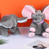 Interactive Elephant Baby Toy – Moving Ears, Music & Peek-a-Boo Play