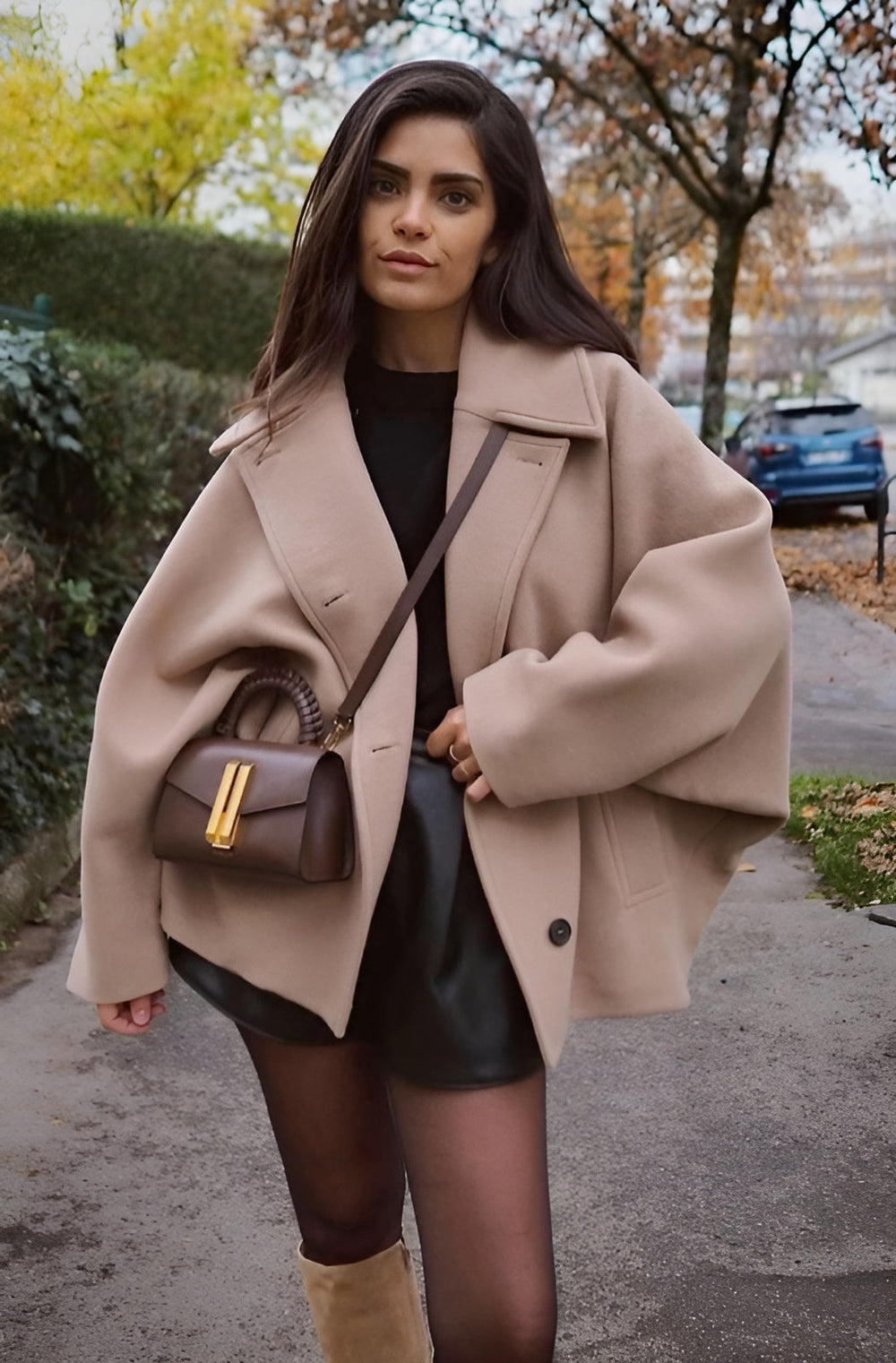 Women's double-breasted coat, view 5