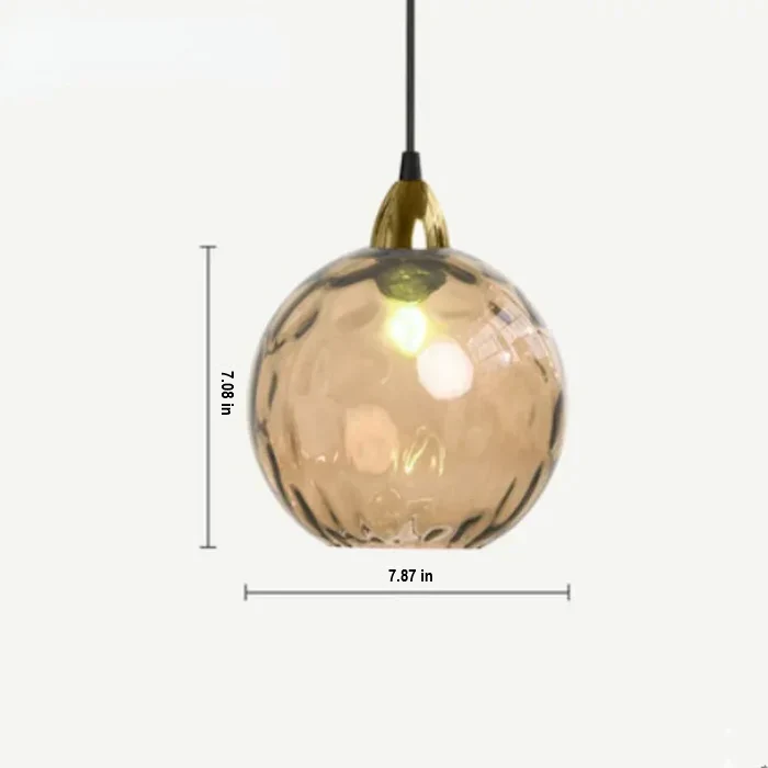 LumiSphere Glass Ball Pendant Lamp - Modern Hanging Light Fixture for Home Decor