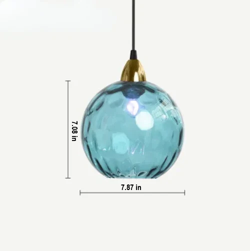 LumiSphere Glass Ball Pendant Lamp - Modern Hanging Light Fixture for Home Decor