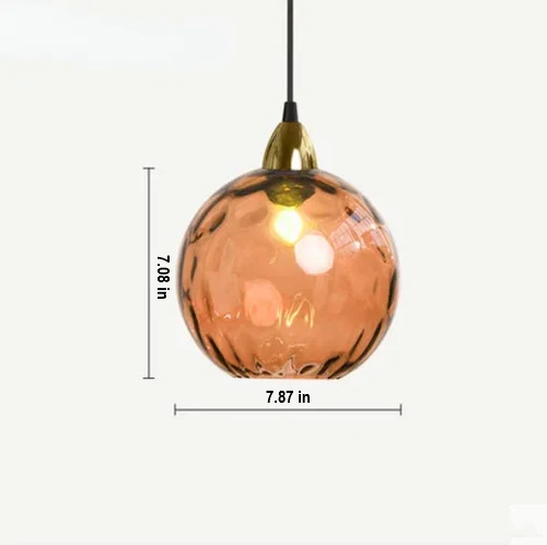 LumiSphere Glass Ball Pendant Lamp - Modern Hanging Light Fixture for Home Decor