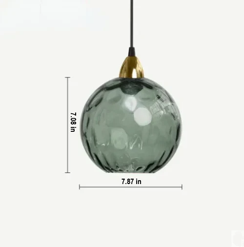LumiSphere Glass Ball Pendant Lamp - Modern Hanging Light Fixture for Home Decor