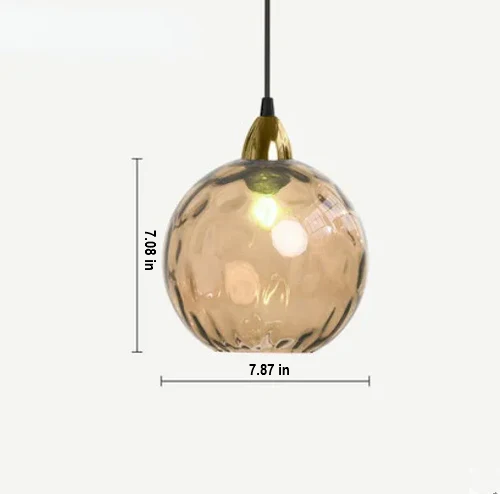 LumiSphere Glass Ball Pendant Lamp - Modern Hanging Light Fixture for Home Decor
