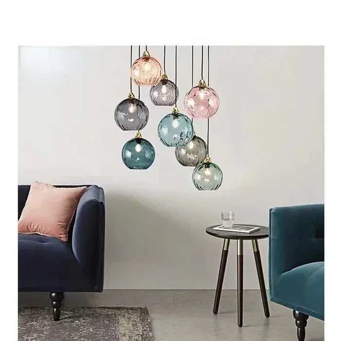 LumiSphere Glass Ball Pendant Lamp - Modern Hanging Light Fixture for Home Decor
