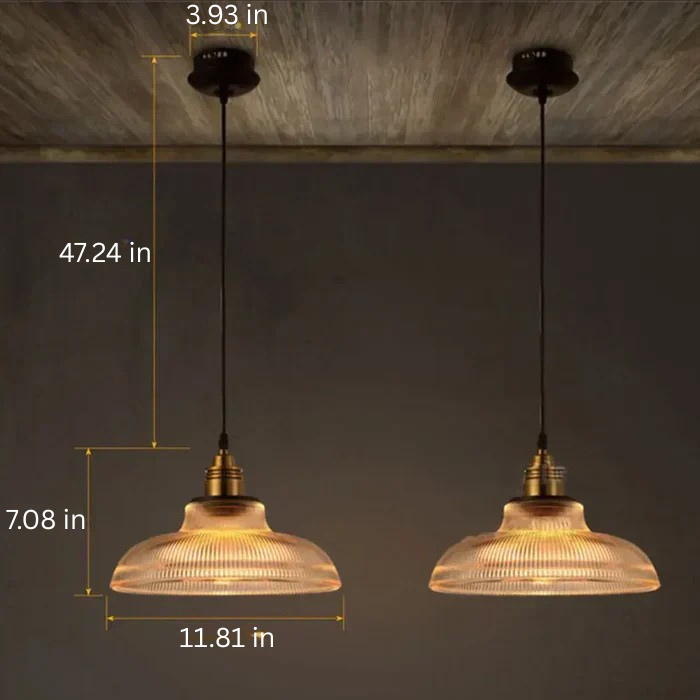 CrystalLoom Glass Pendant Lamp - Elegant Modern Lighting Fixture for Home Decor