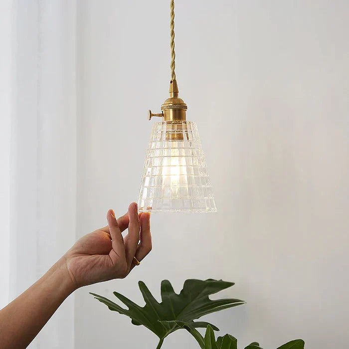 OpulentGlow Glass Pendant Lamp - Elegant Modern Lighting Fixture for Home Decor