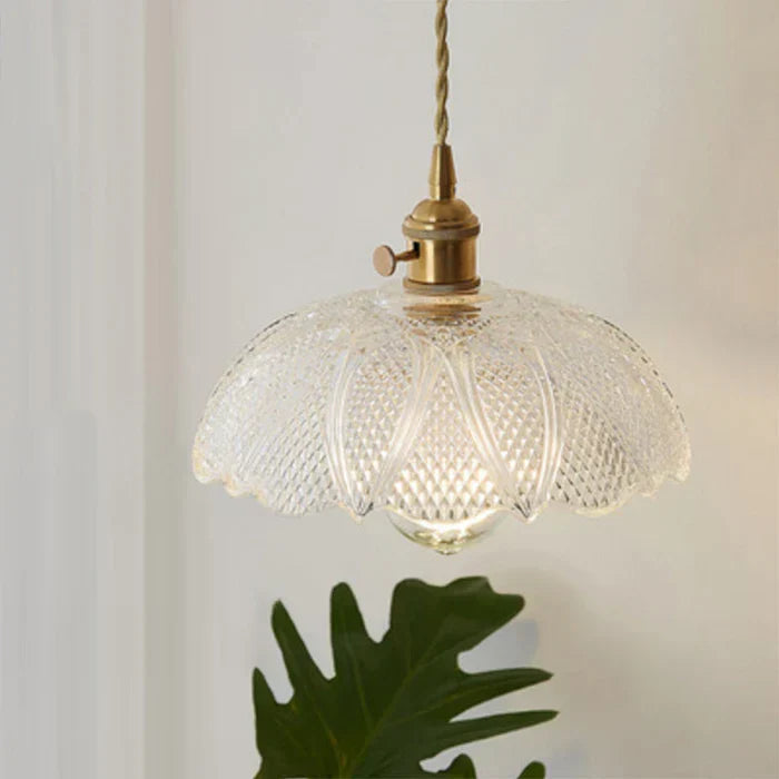 OpulentGlow Glass Pendant Lamp - Elegant Modern Lighting Fixture for Home Decor