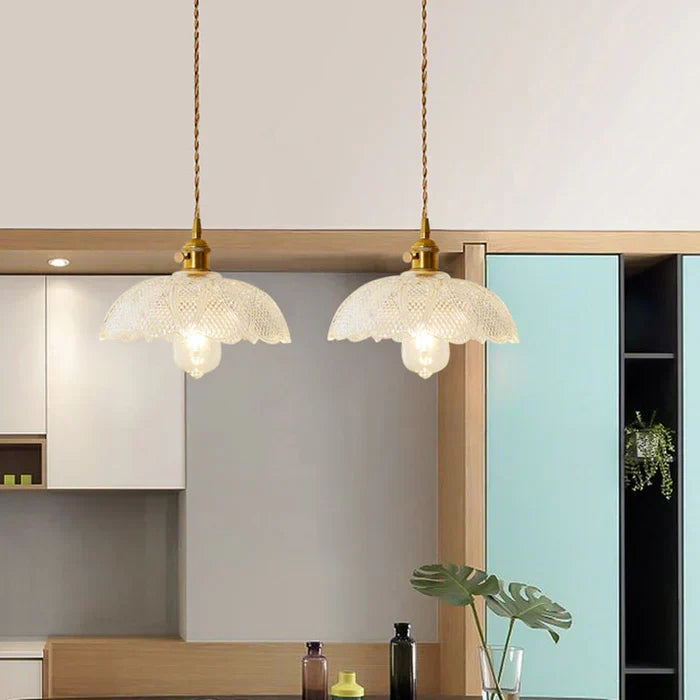 OpulentGlow Glass Pendant Lamp - Elegant Modern Lighting Fixture for Home Decor