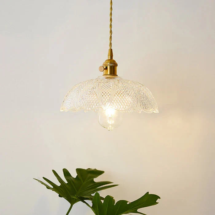 OpulentGlow Glass Pendant Lamp - Elegant Modern Lighting Fixture for Home Decor