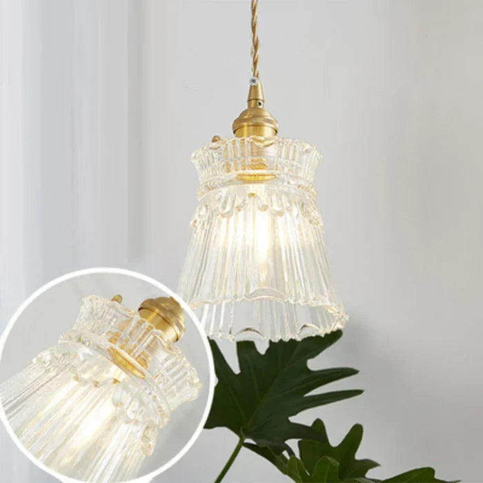 OpulentGlow Glass Pendant Lamp - Elegant Modern Lighting Fixture for Home Decor