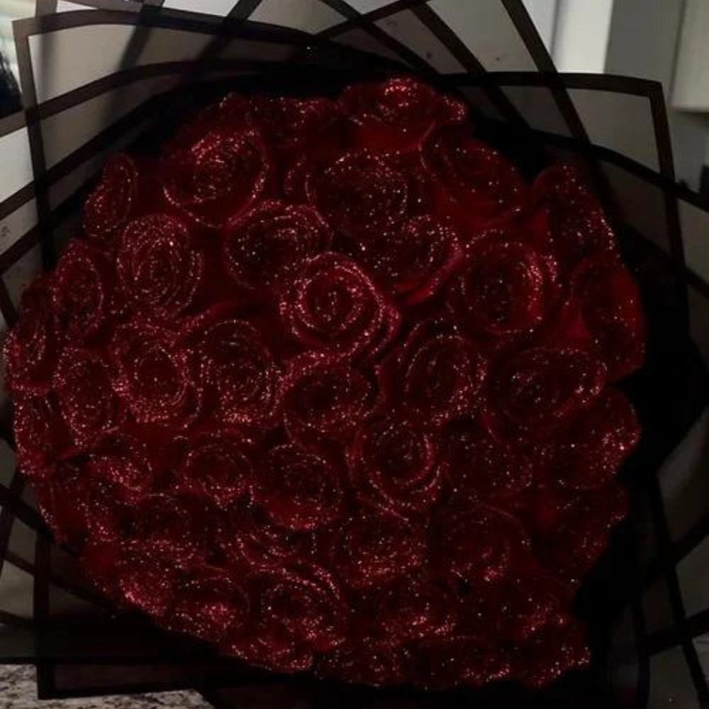 Glittering Eternal Roses - Luxurious Durable Artificial Flower Bouquet | Perfect Romantic Gift for Any Occasion