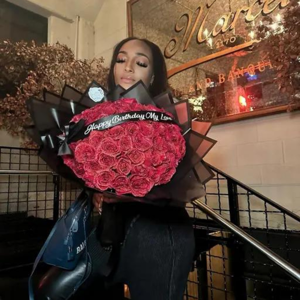 Glittering Eternal Roses - Luxurious Durable Artificial Flower Bouquet | Perfect Romantic Gift for Any Occasion