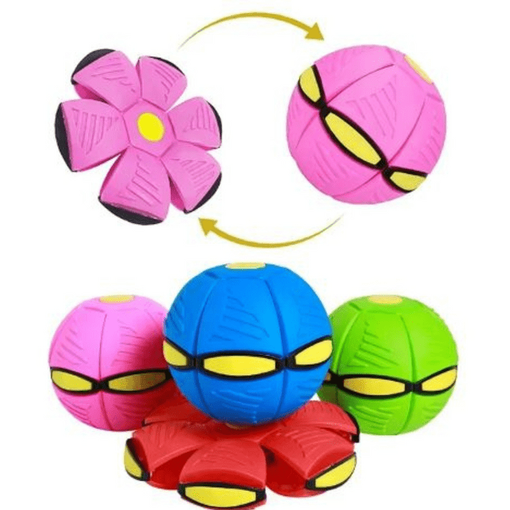 2-in-1 Dog Flying Disc & Ball Toy – Durable Plastic, Waterproof & 4 Colors