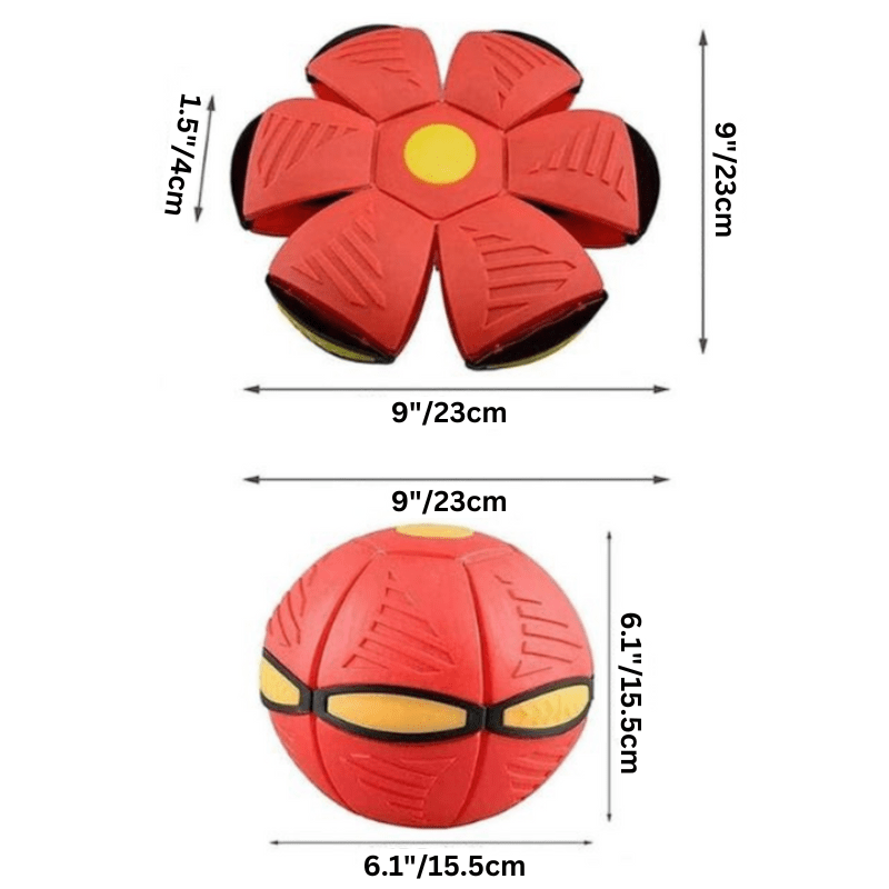 2-in-1 Dog Flying Disc & Ball Toy – Durable Plastic, Waterproof & 4 Colors