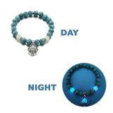 Glow-in-the-Dark Lotus Bracelet | Elegant Women's Jewelry | Unique Nighttime Accessory