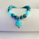 Glow-in-the-Dark Lotus Bracelet | Elegant Women's Jewelry | Unique Nighttime Accessory