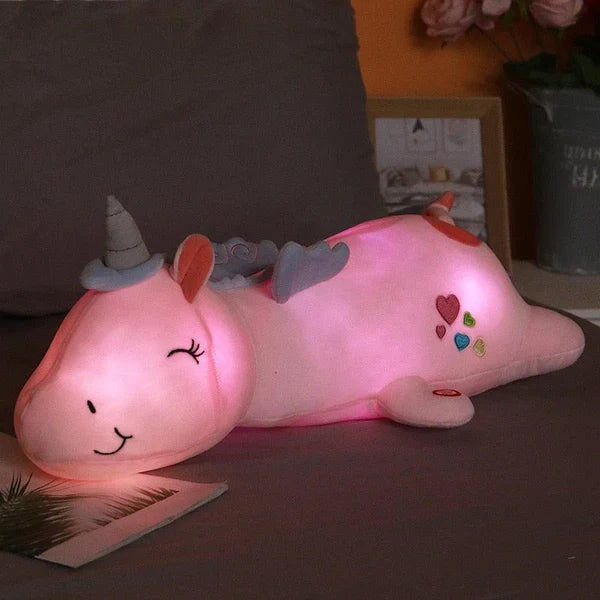 Enhanced Product Title: **Leuchtendes Einhorn Kuscheltier – Plüschspielzeug mit LED-Lichtern für Kinder, Kuscheliges Geschenk für Mädchen und Jungen** 

This title includes relevant keywords and phrases that can help improve visibility and attract potenti