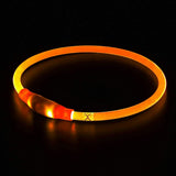 GlowSafe Rechargeable LED Dog Collar - USB Safety Light for Enhanced Visibility & Nighttime Safety