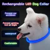 GlowSafe Rechargeable LED Dog Collar - USB Safety Light for Enhanced Visibility & Nighttime Safety