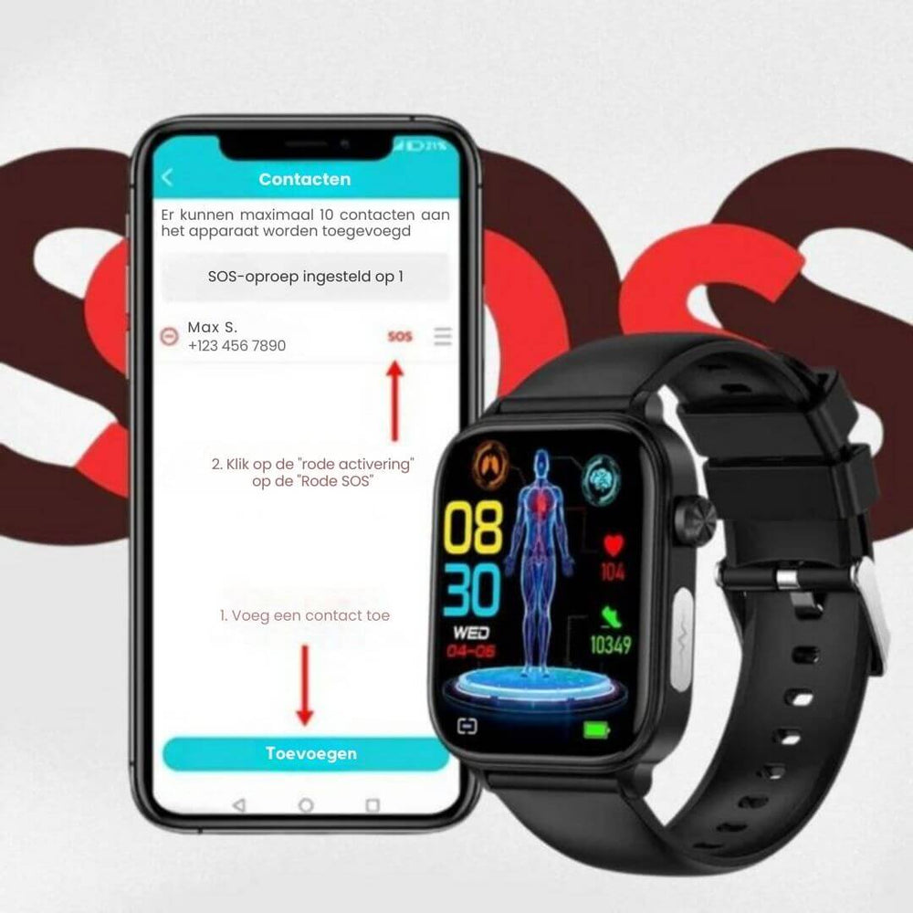 Enhanced Product Title: **GlucoCare SOS Smart Watch 2025: Advanced Fall Detection & Real-Time Glucose Monitoring**
