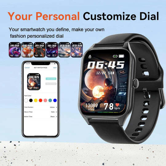 GlucoSense Smartwatch - Noninvasive Real-Time Glucose Monitoring & Health Tracking Device