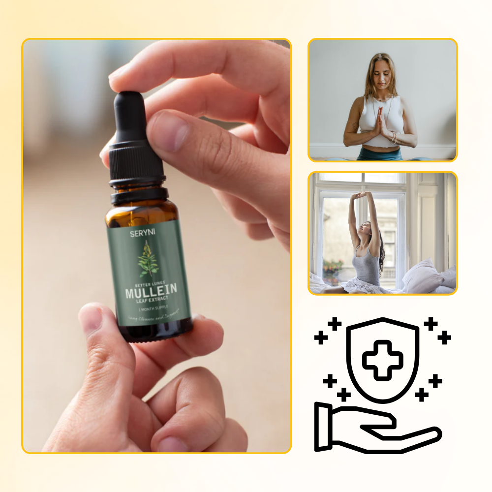 Alcohol-Free Mullein Drops for Lung Health | Natural Respiratory Support | Herbal Supplement