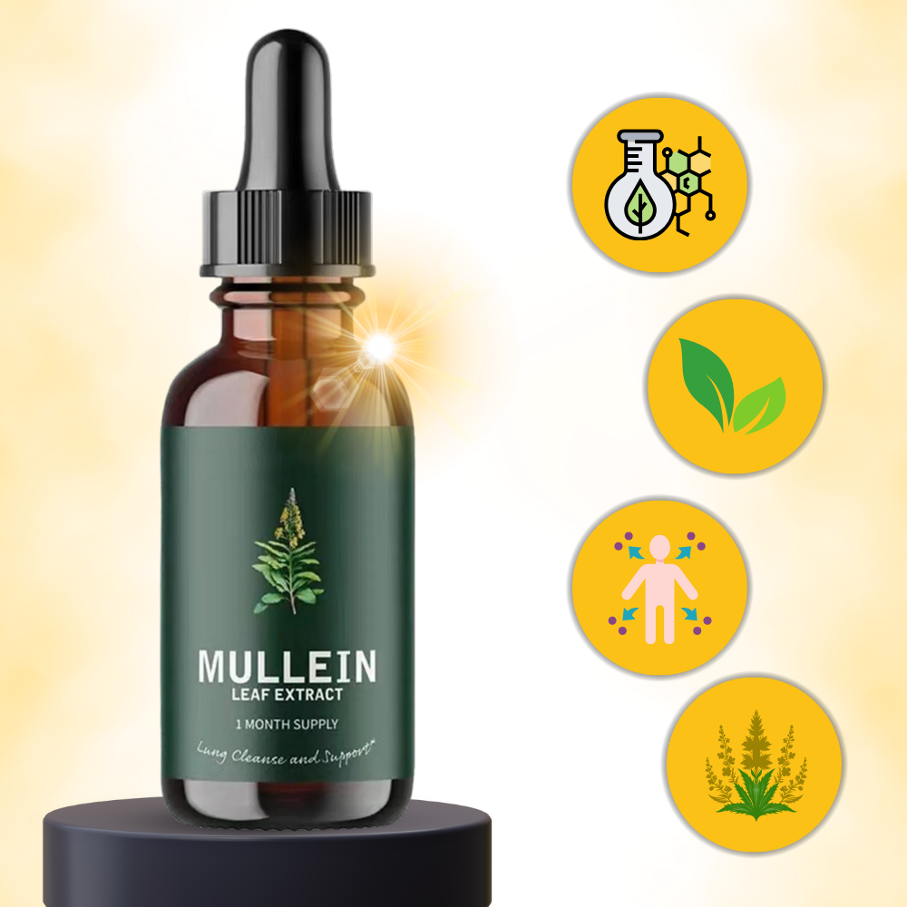 Alcohol-Free Mullein Drops for Lung Health | Natural Respiratory Support | Herbal Supplement