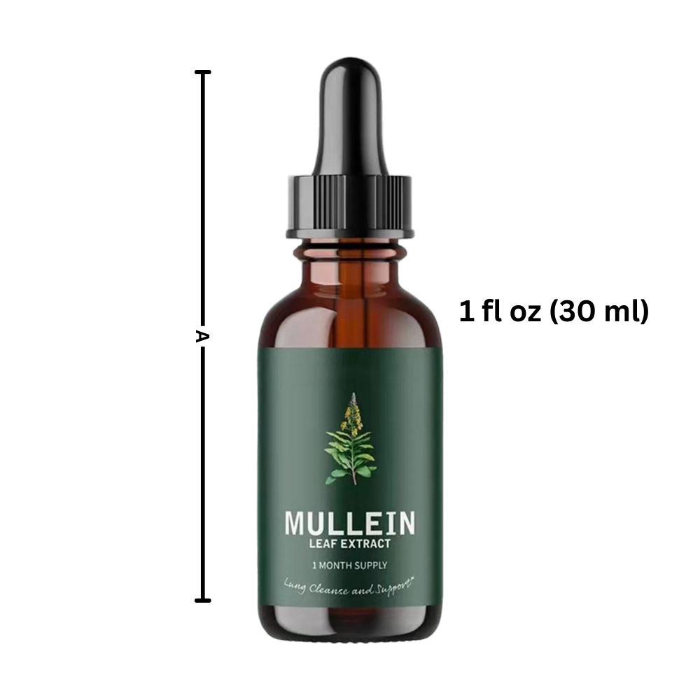 Alcohol-Free Mullein Drops for Lung Health | Natural Respiratory Support | Herbal Supplement