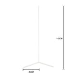 LED Corner Floor Lamp – Dimmable, Remote Control, 3 Color Temperatures, 142cm
