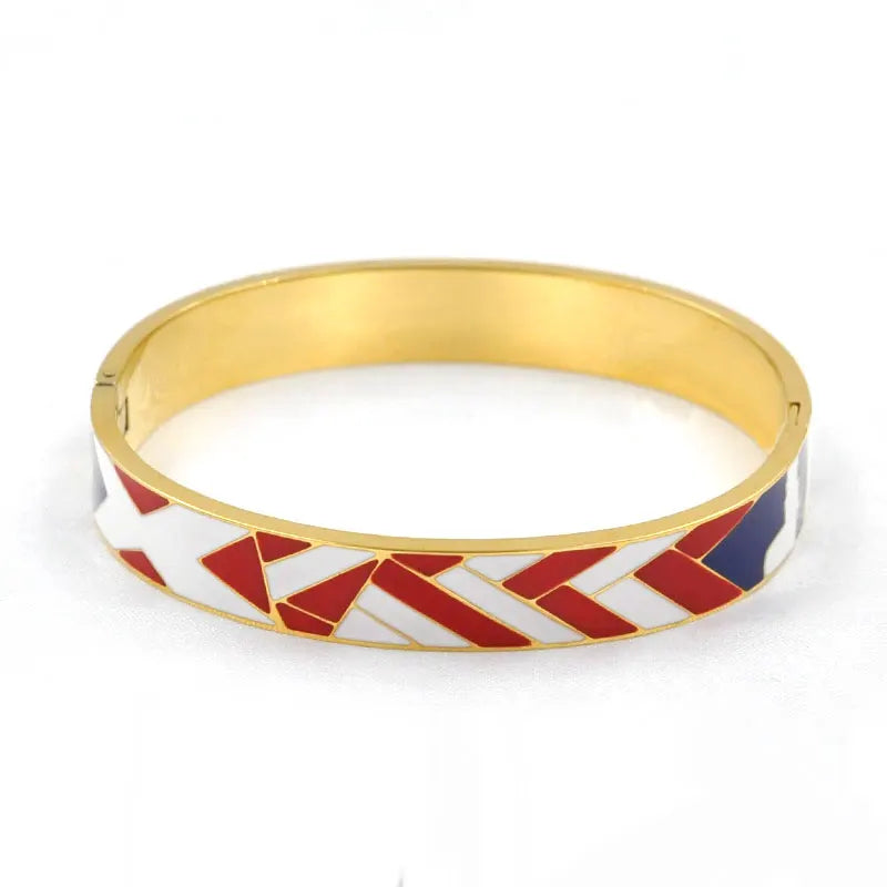 Elegant Gold Geode Charm Bracelet for Women | Stylish Cuff Jewelry