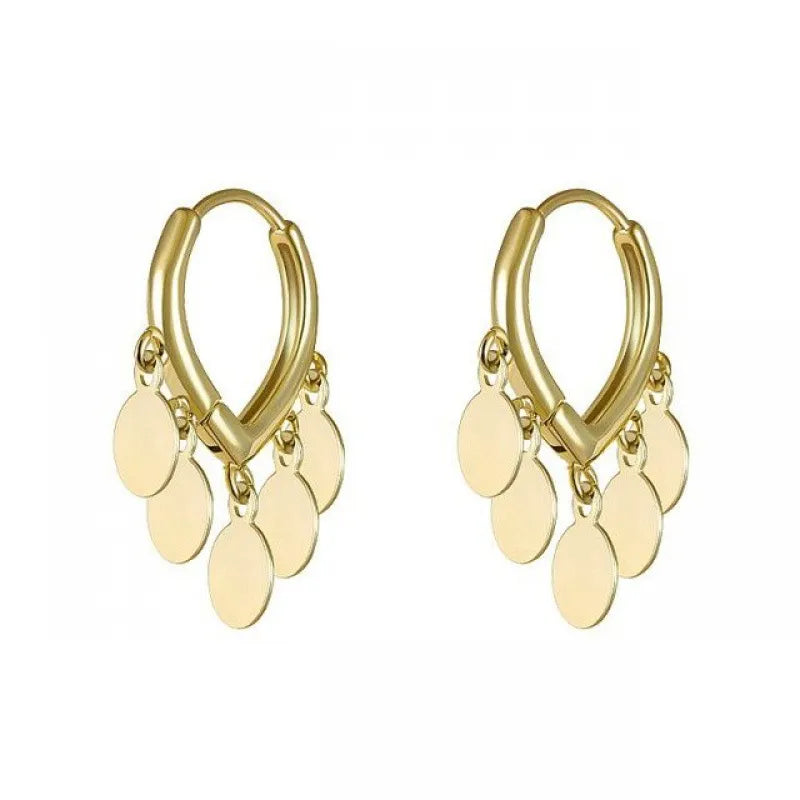 Elegant Golden Boho Hoop Earrings - Stylish Statement Jewelry for Women