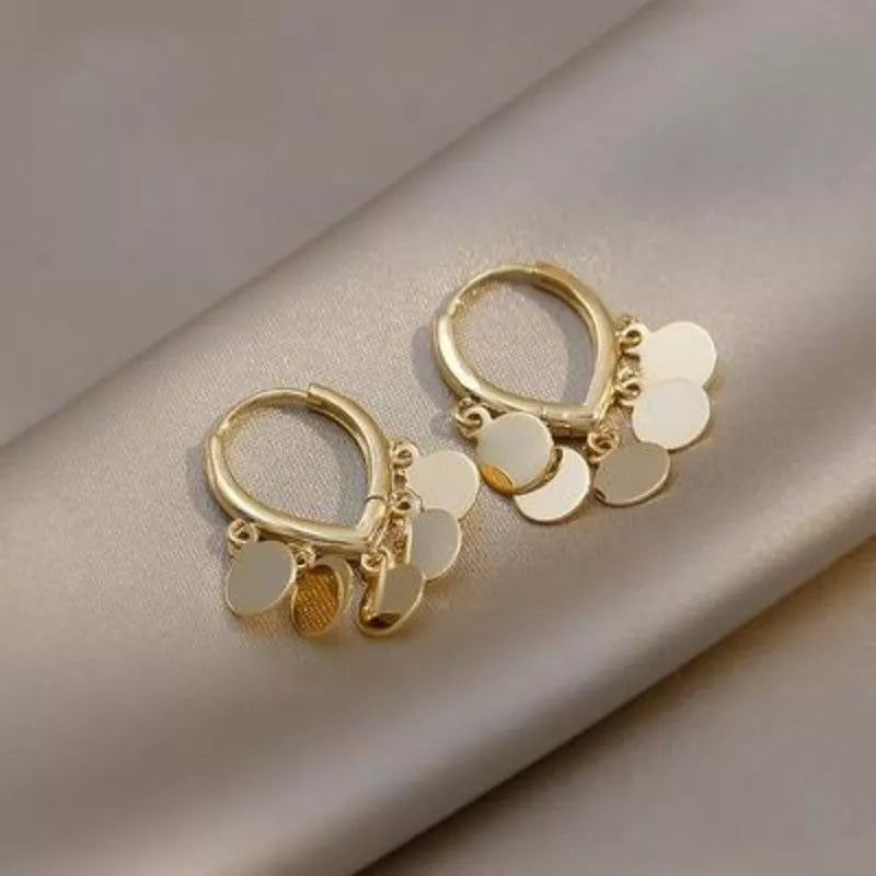 Elegant Golden Boho Hoop Earrings - Stylish Statement Jewelry for Women