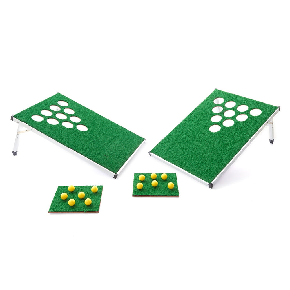 Golf Cornhole Pong Game Set – Portable, Folding & Backyard Play