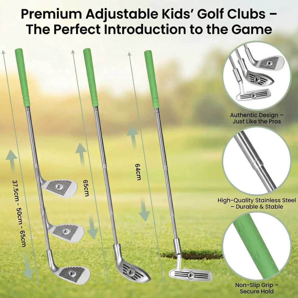 Golf Putting Mat – Adjustable Clubs, Indoor & Family Play Set