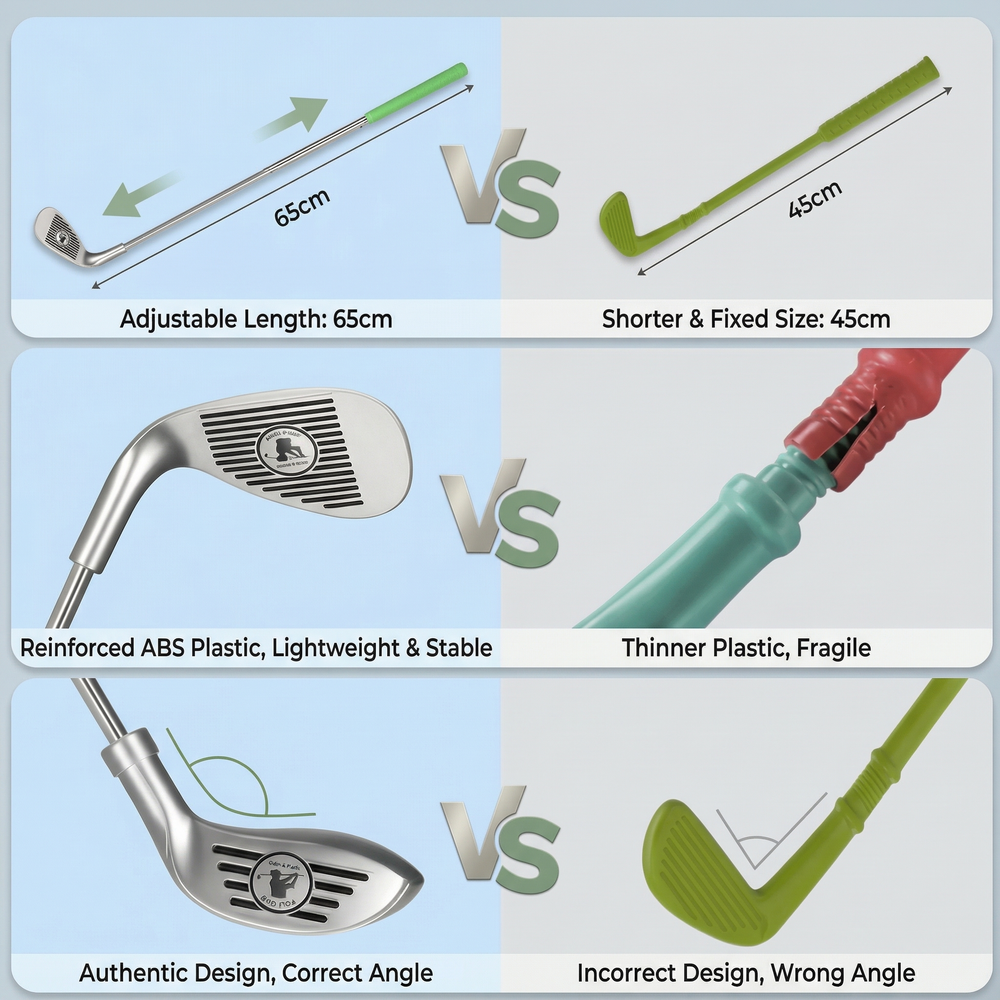Golf Putting Mat – Adjustable Clubs, Indoor & Family Play Set