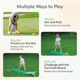 Golf Putting Mat – Adjustable Clubs, Indoor & Family Play Set