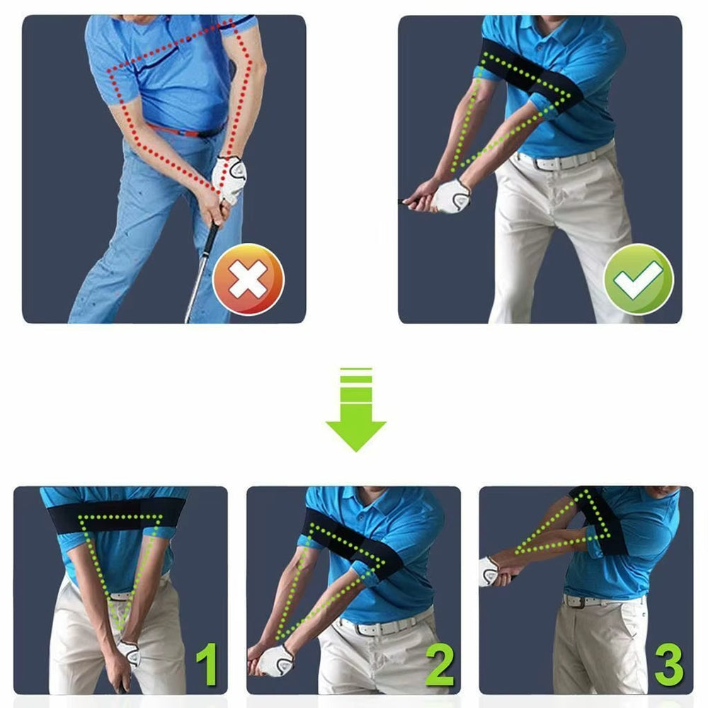 Golf Swing Training Aid – Adjustable Design, Arm Stabilizer & Practice Tool