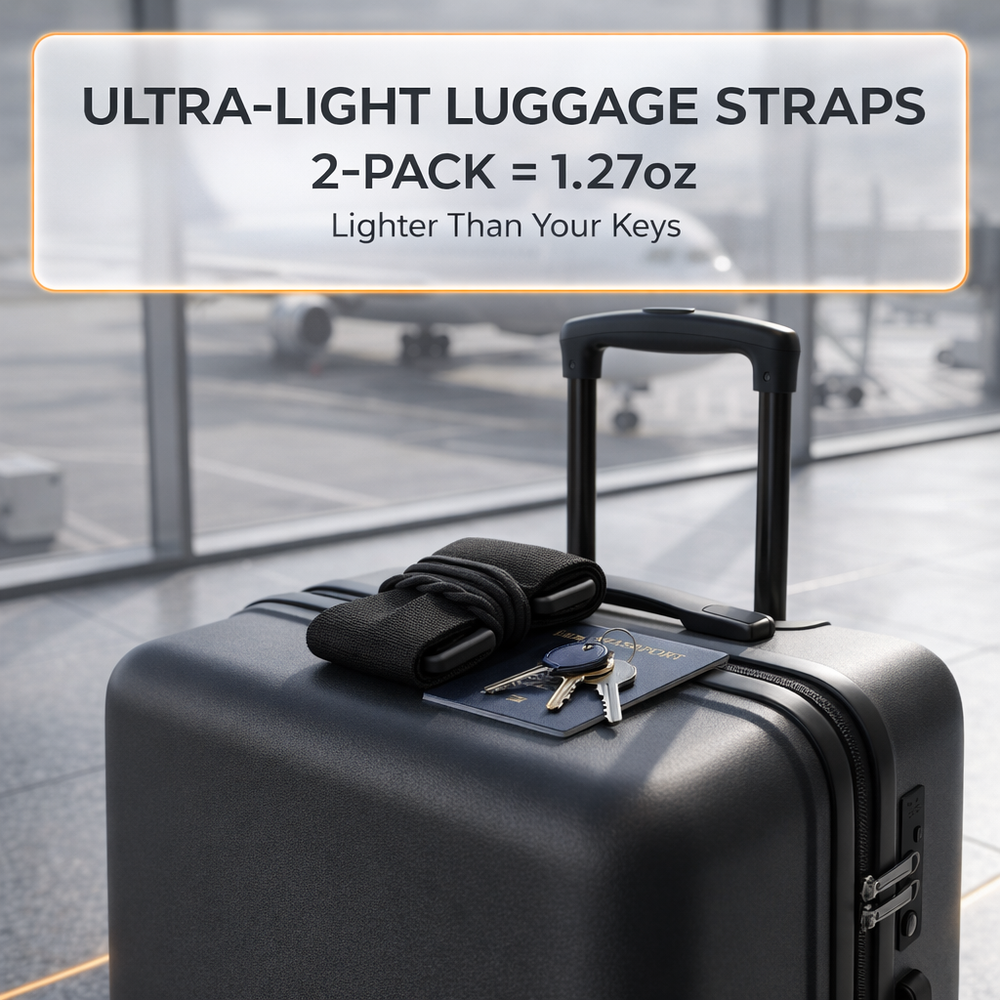 Adjustable Luggage Strap – Waterproof PP Elastic, Multi-Suitcase & 7 Colors
