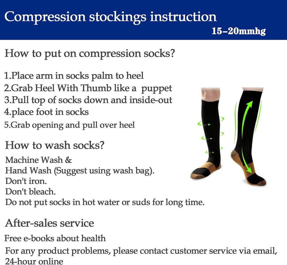 Enhanced Product Title: "StepRelief Gradual Compression Copper Socks - 15-20 mmHg, 8 Pairs for Enhanced Circulation & Comfort" 

This title includes keywords that improve search visibility while clearly conveying the product's benefits and features.