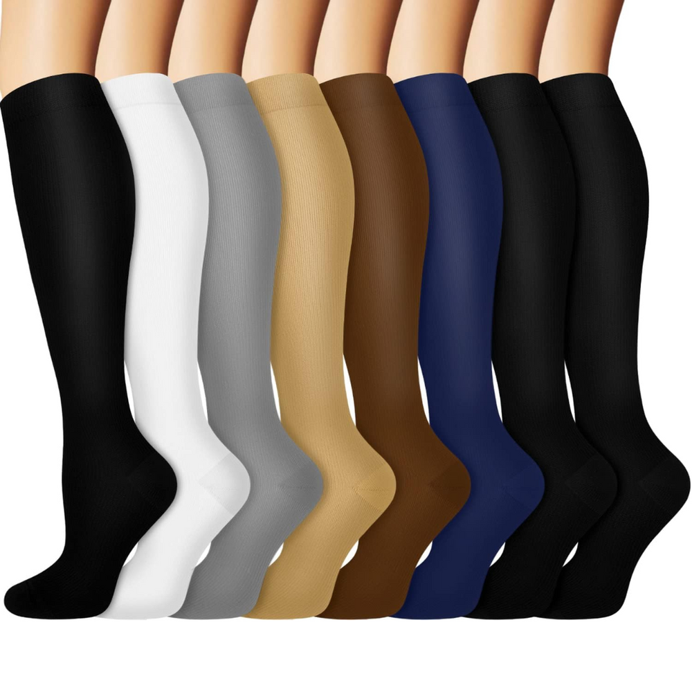 Enhanced Product Title: "StepRelief Gradual Compression Copper Socks - 15-20 mmHg, 8 Pairs for Enhanced Circulation & Comfort" 

This title includes keywords that improve search visibility while clearly conveying the product's benefits and features.