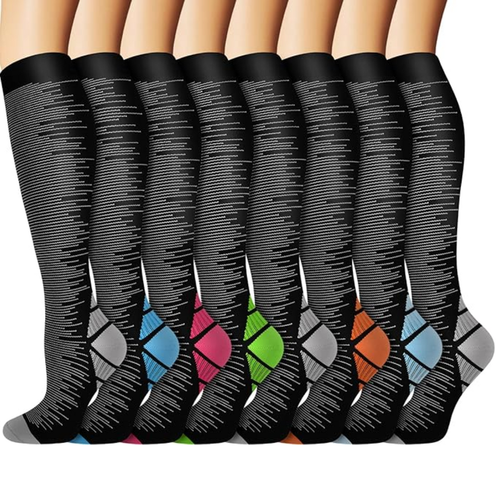 Enhanced Product Title: "StepRelief Gradual Compression Copper Socks - 15-20 mmHg, 8 Pairs for Enhanced Circulation & Comfort" 

This title includes keywords that improve search visibility while clearly conveying the product's benefits and features.