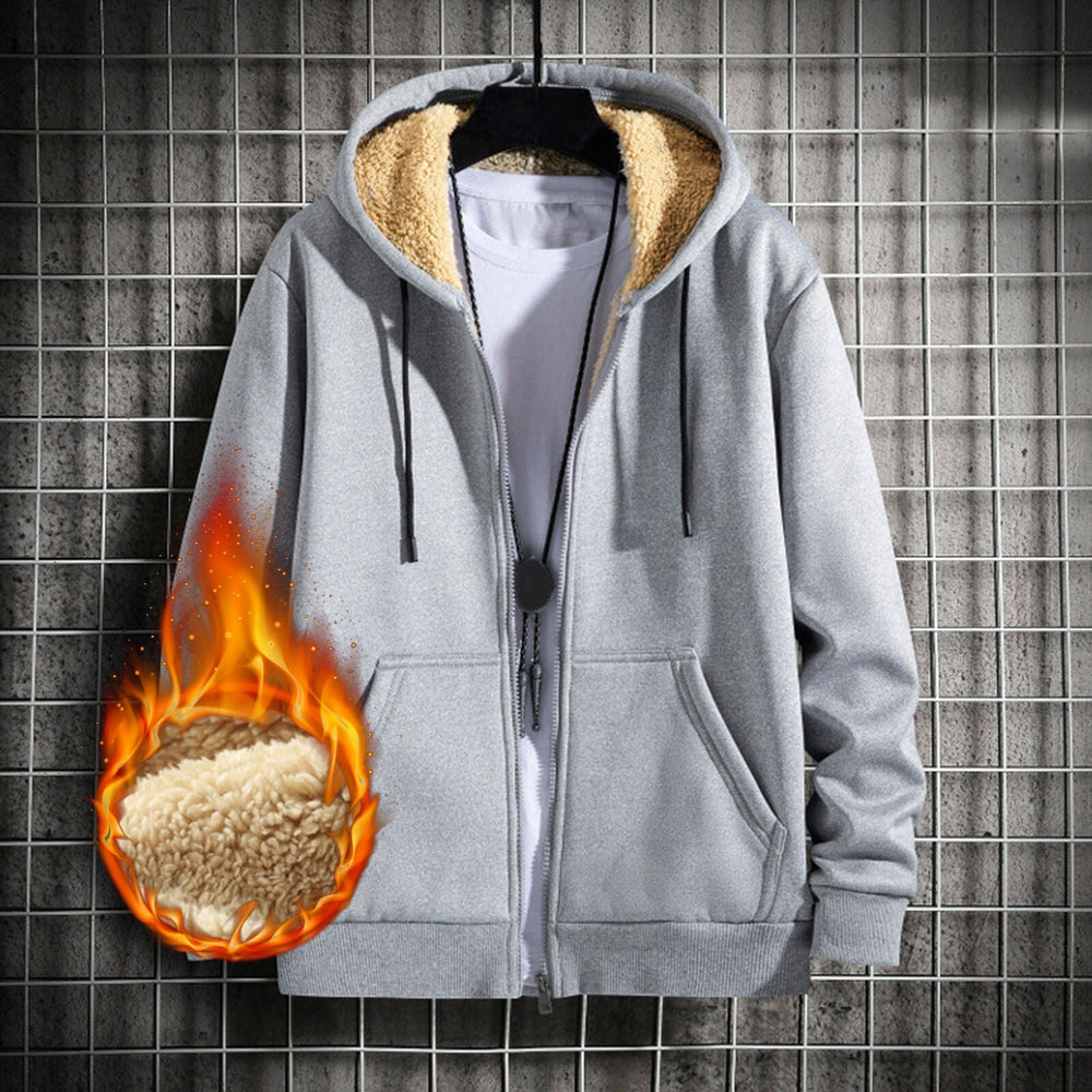 Plus-Size Cozy Lambskin Hooded Jacket for Winter - Warm & Stylish Outerwear